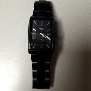 Fossil Black Finish Stainless Steel Watch 5ATM